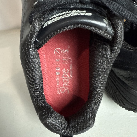 Skechers Work Shoe Men's Sz 9 Shape Ups Work Walking Black Leather Non-Slip - Picture 10 of 15